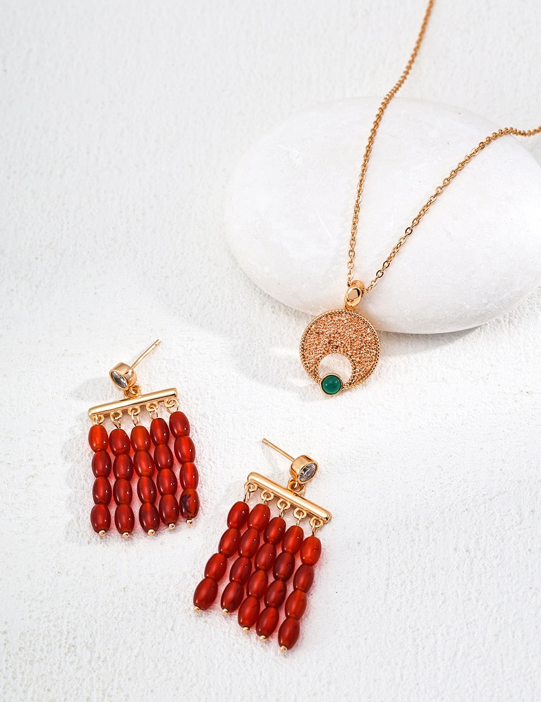 Red Agate Earrings