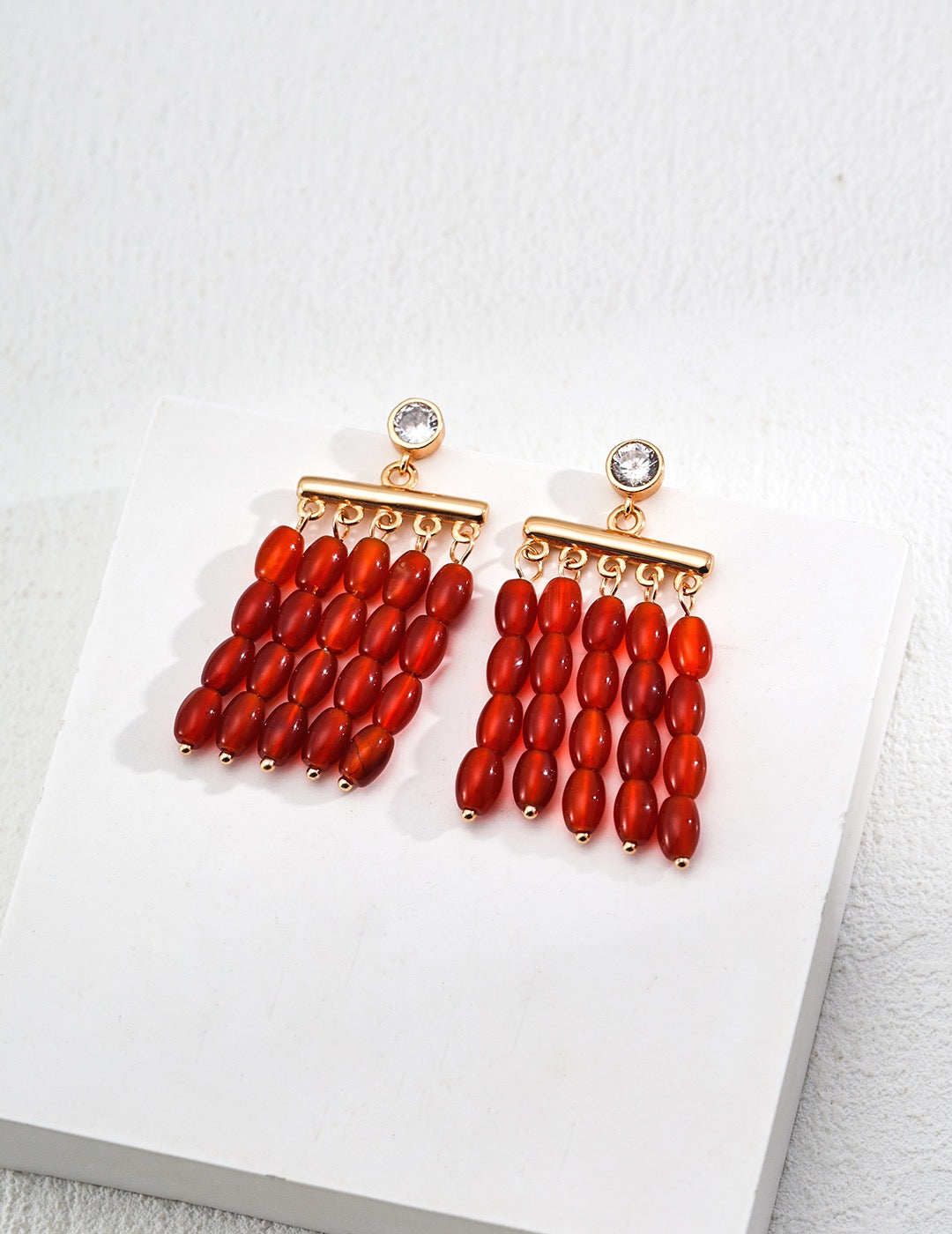 Red Agate Earrings