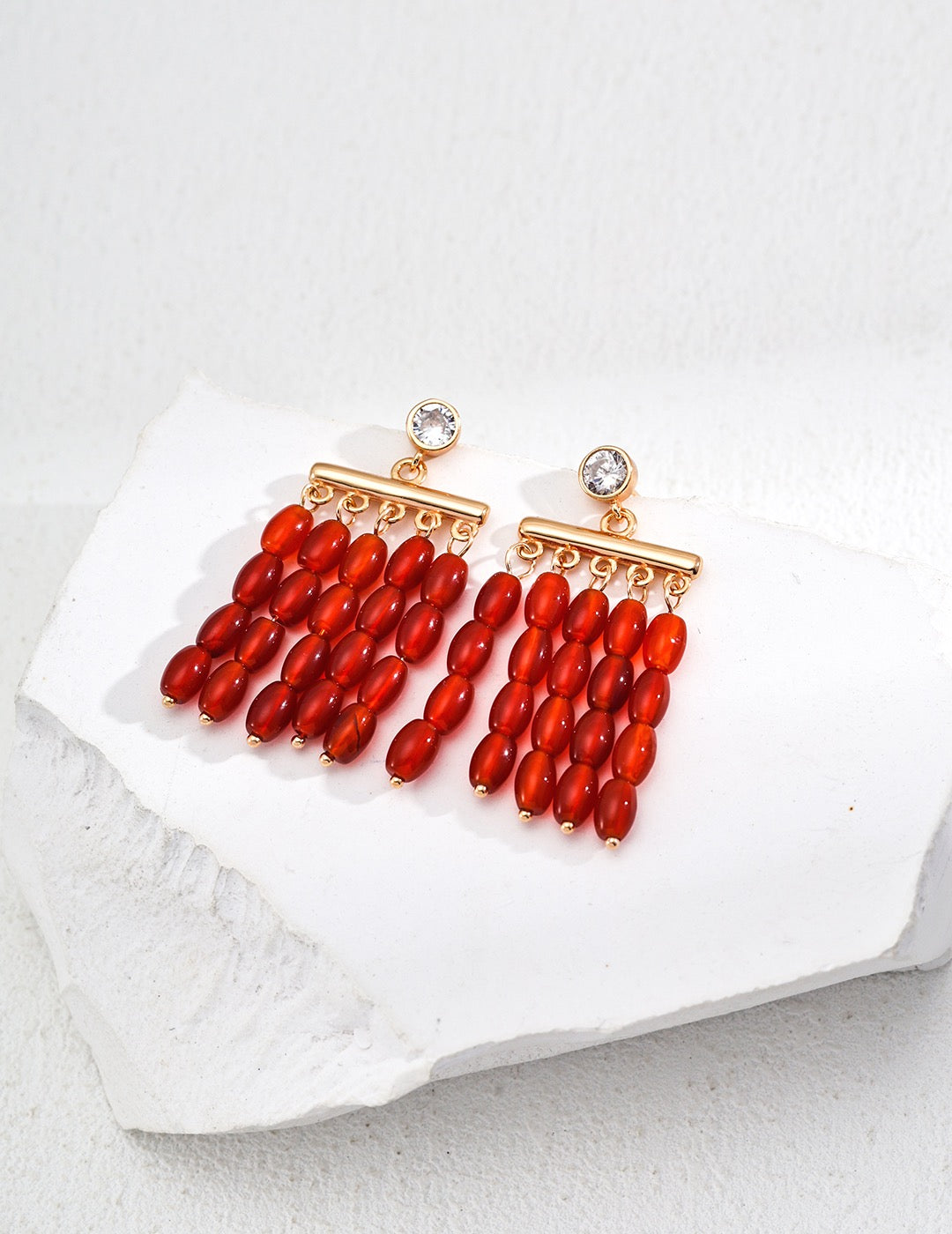 Red Agate Earrings