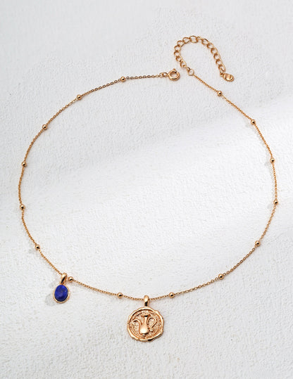 Natural Lapis Lazuli Pendant Necklace