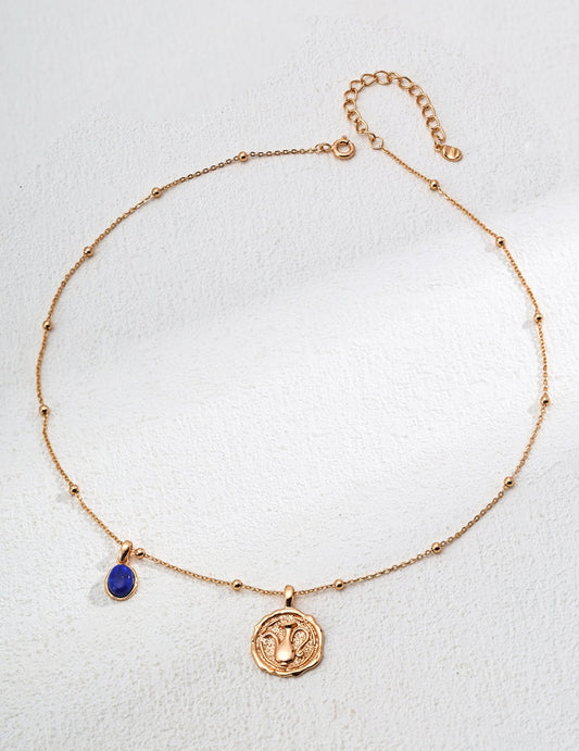 Natural Lapis Lazuli Pendant Necklace