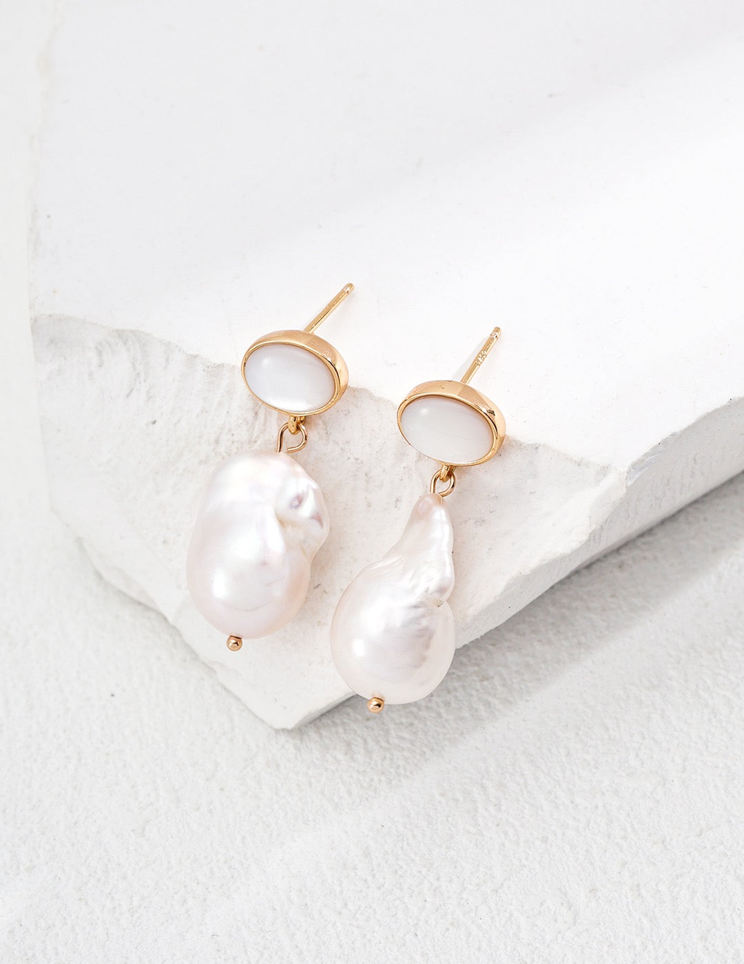 Natural Pearl Shell Earrings