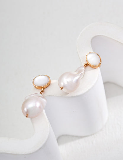 Natural Pearl Shell Earrings