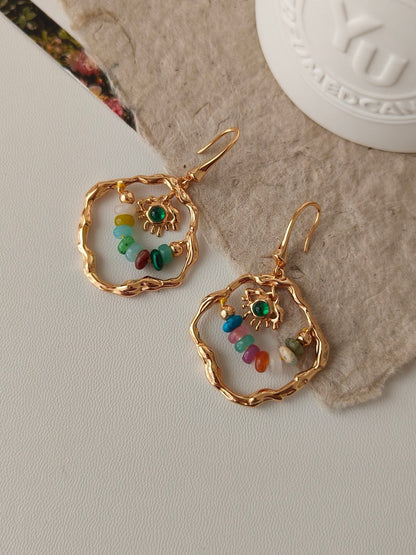 Colorful UFO Abacus Earrings