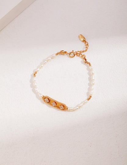 Sterling Silver Pearl Bracelet