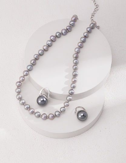 Sterling Silver Pearl Necklace