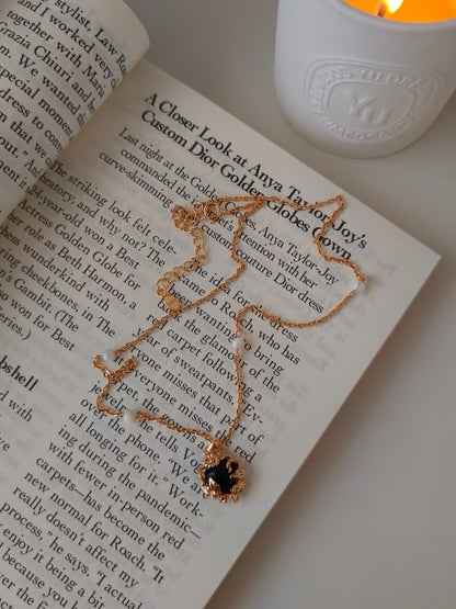 Golden Black Onyx Necklace