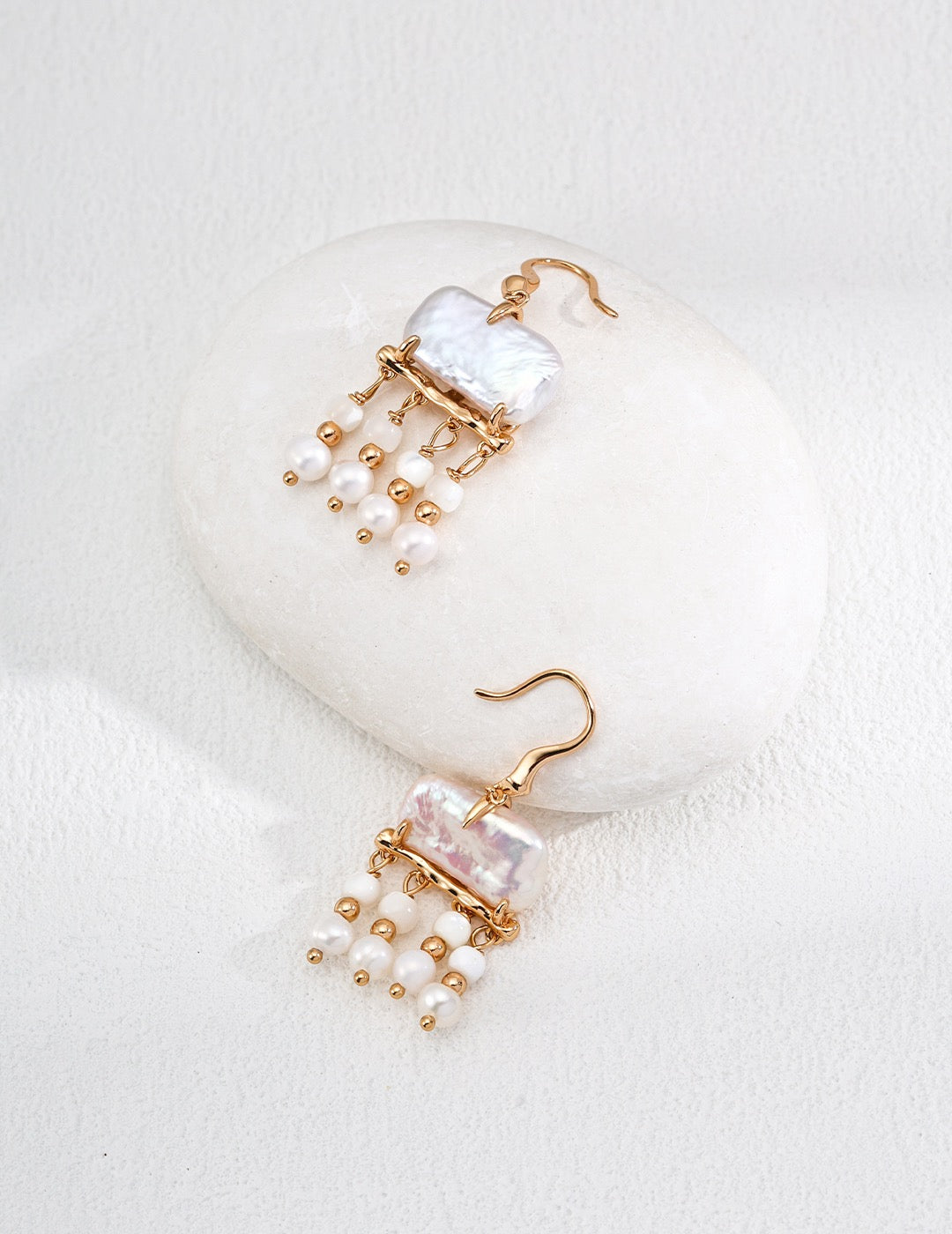 Stylish and Chic Mother-of-Pearl Earrings