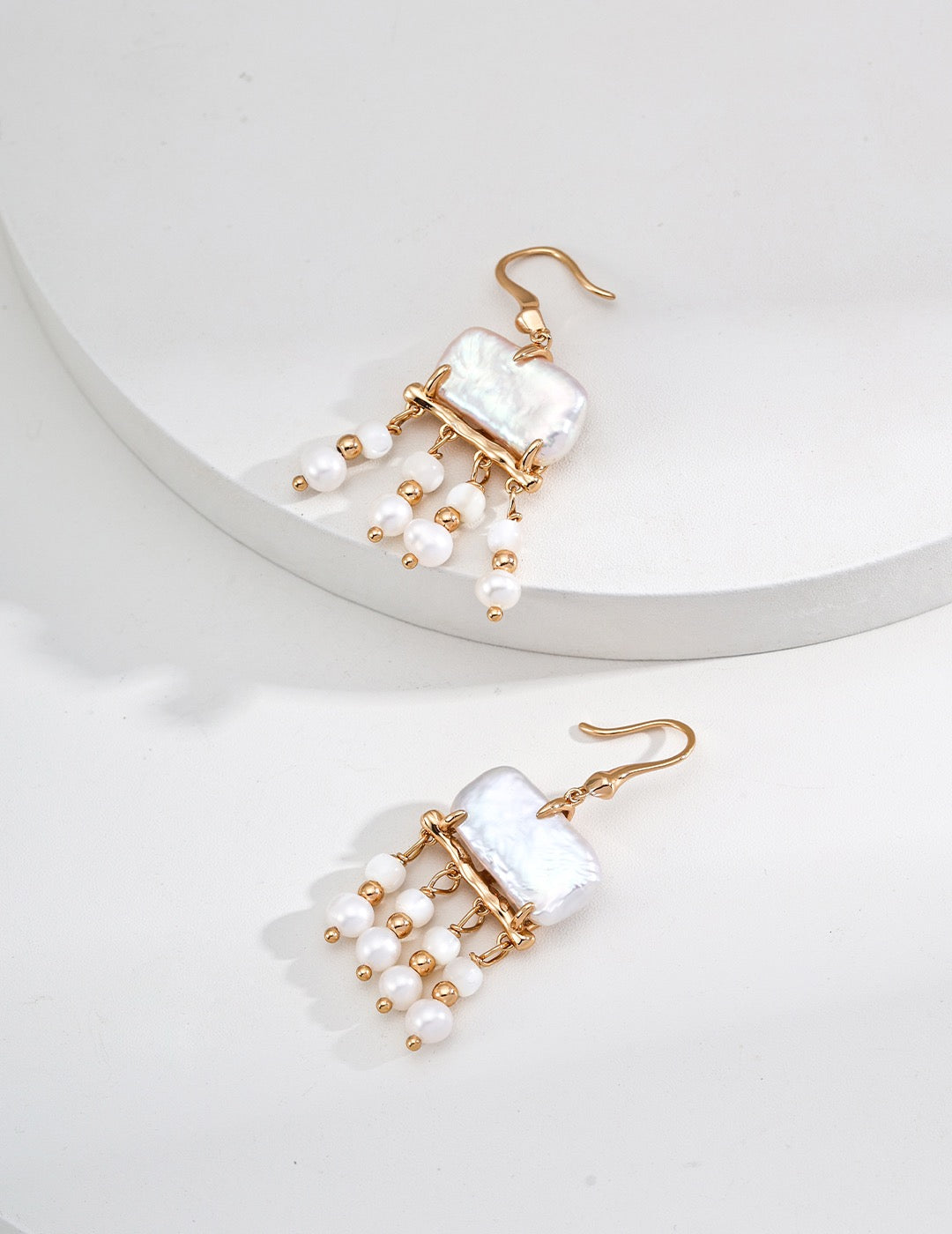 Stylish and Chic Mother-of-Pearl Earrings