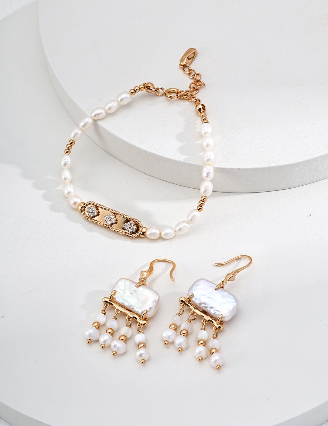 Stylish and Chic Mother-of-Pearl Earrings