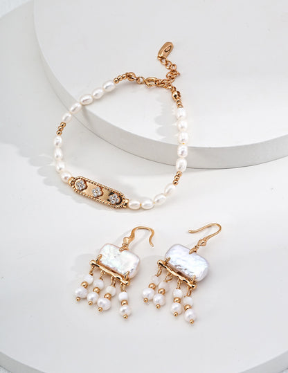 Stylish and Chic Mother-of-Pearl Earrings